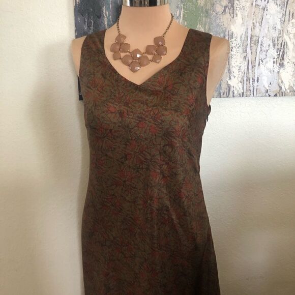 Peruvian Connection 100% Silk Made in Italy Asymmetrical Slip Dress - Picture 1 of 10